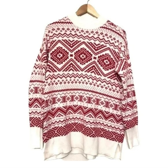 Loft Petite Snowflake Fair Isle Tunic Sweater plus size XXLP - Picture 12 of 12